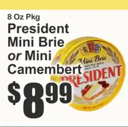 The Food Emporium President Mini Brie or Mini Camembert offer