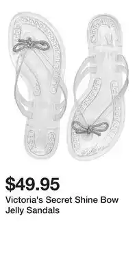 Victoria's Secret Victoria's Secret Shine Bow Jelly Sandals offer