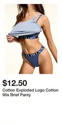 Victoria's Secret Cotton Exploded Logo Cotton 90s Brief Panty offer