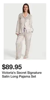 Victoria's Secret Victoria's Secret Signature Satin Long Pajama Set offer