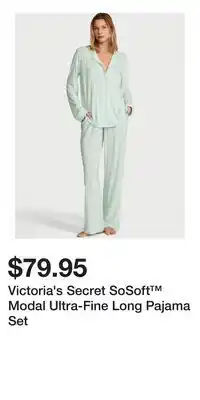 Victoria's Secret Victoria's Secret SoSoft Modal Ultra-Fine Long Pajama Set offer