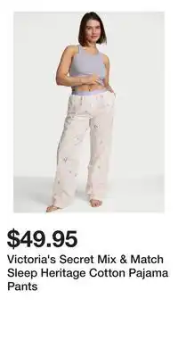 Victoria's Secret Victoria's Secret Mix & Match Sleep Heritage Cotton Pajama Pants offer