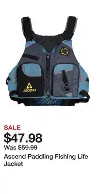 Cabela's Ascend Paddling Fishing Life Jacket offer