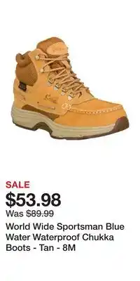 Cabela's World Wide Sportsman Blue Water Waterproof Chukka Boots - Tan - 8M offer