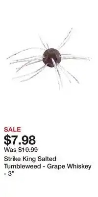 Cabela's Strike King Salted Tumbleweed - Grape Whiskey - 3 offer