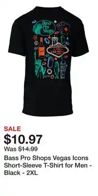 Cabela's Bass Pro Shops Vegas Icons Short-Sleeve T-Shirt for Men - Black - 2XL offer