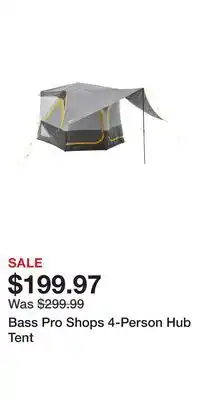 Cabela's Bass Pro Shops 4-Person Hub Tent offer