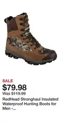 Cabela's RedHead Stronghaul Insulated Waterproof Hunting Boots for Men - TrueTimber Strata - 8M offer