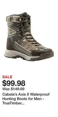 Cabela's Cabela's Axis II Waterproof Hunting Boots for Men - TrueTimber Strata - 8M offer