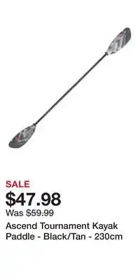 Cabela's Ascend Tournament Kayak Paddle - Black/Tan - 230cm offer