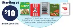 Family Dollar Select Gift Cards offer