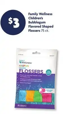 Family Dollar Family Wellness Children's Bubblegum Flavored Shaped Flossers offer