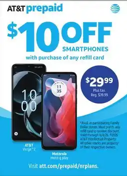 Family Dollar AT&T VergeTM, Motorola moto g play offer