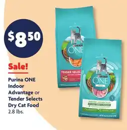 Family Dollar Purina ONE Indoor Advantage or Tender Selects Dry Cat Food offer