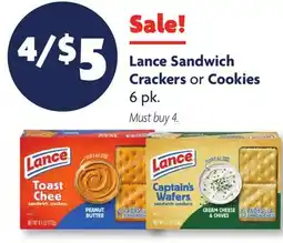 Family Dollar Lance Sandwich Crackers or Cookies offer