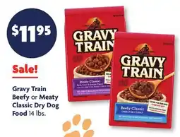 Family Dollar Gravy Train Beefy or Meaty Classic Dry Dog Food offer