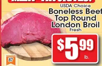 Supremo Foods Inc USDA Choice Boneless Beef Top Round London Broil offer