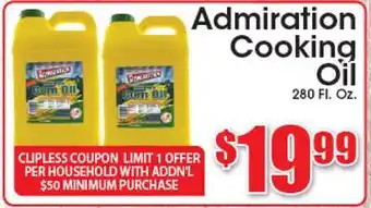 Supremo Foods Inc Admiration Cooking Oil offer