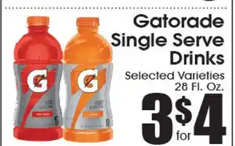 Supremo Foods Inc Gatorade Single Serve Drinks offer