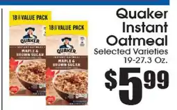 Supremo Foods Inc Quaker Instant Oatmeal offer