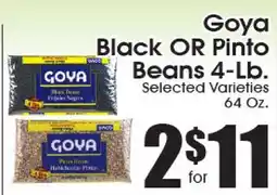 Supremo Foods Inc Goya Black OR Pinto Beans offer