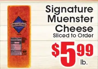 Supremo Foods Inc Signature Muenster Cheese offer