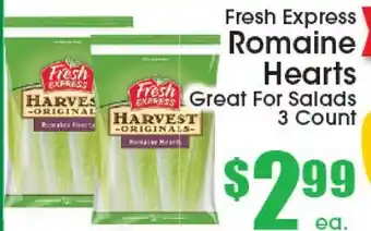 Supremo Foods Inc Fresh Express Romaine Hearts offer