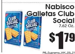 Supremo Foods Inc Nabisco Galletas Club Social offer