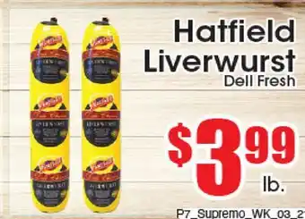 Supremo Foods Inc Hatfield Liverwurst offer