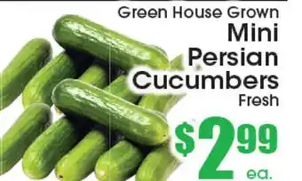 Supremo Foods Inc Green House Grown Mini Persian Cucumbers offer
