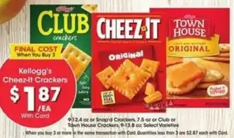Fry's Kellogg's Cheez-It Crackers offer