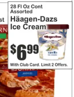 Key Food 28 Fl Oz Cont Assorted Häagen-Dazs Ice Cream offer
