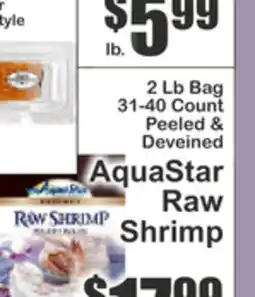 Key Food AquaStar Raw Shrimp offer
