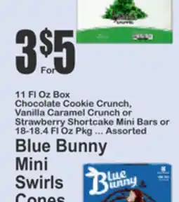 Key Food Blue Bunny Mini Swirls Cones offer