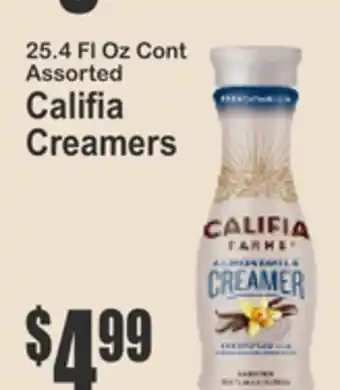 Key Food 25.4 FL Oz Cont Assorted Califia Creamers offer