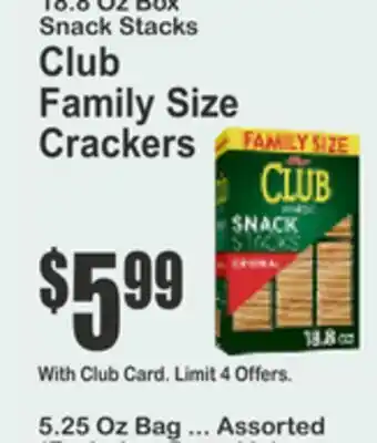 Key Food Club Family Size Crackers offer