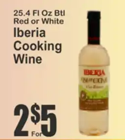 Key Food 25.4 Fl Oz Btl Red or White Iberia Cooking Wine offer