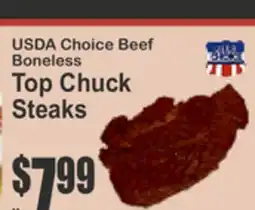 Key Food USDA Choice Beef Boneless Top Chuck Steaks offer