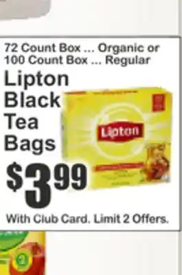 Key Food Lipton Black Tea Bags offer