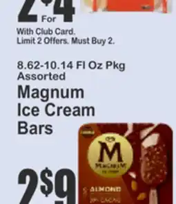 Key Food 8.62-10.14 FL Oz Pkg Assorted Magnum Ice Cream Bars offer