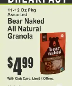 Key Food 11-12 Oz Pkg Assorted Bear Naked All Natural Granola offer
