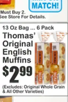 Key Food Thomas' Original English Muffins offer