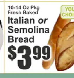 Key Food Italian or Semolina Bread offer