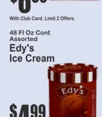 Key Food 48 FL OZ Cont Assorted Edy's Ice Cream offer
