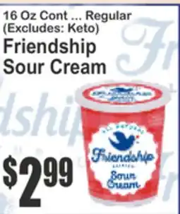 Key Food Friendship Sour Cream offer