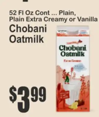 Key Food Chobani Oatmilk offer