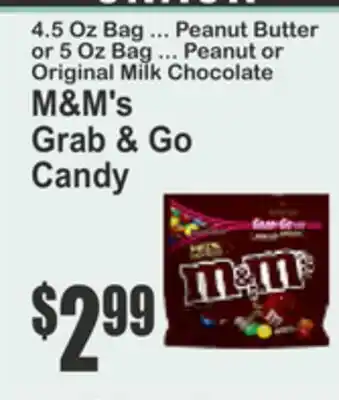 Key Food M&M's Grab & Go Candy offer