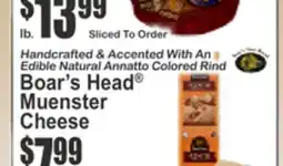 Key Food Boar's Head Muenster Cheese offer