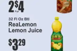 Key Food 32 Fl Oz Btl ReaLemon Lemon Juice offer