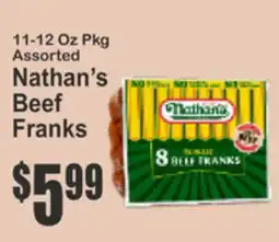 Key Food 11-12 Oz Pkg Assorted Nathan's Beef Franks offer